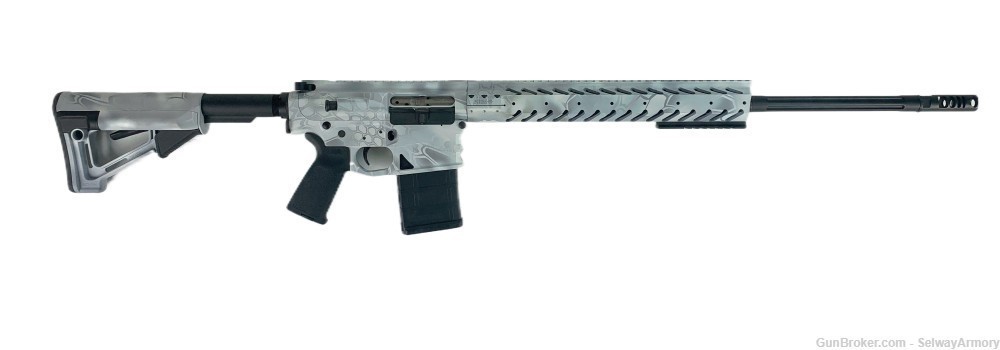 Nemo Arms Custom Battle Rifle 1.0 .338 Fed 24" Fluted 20rd Arctic Gray Camo-img-0