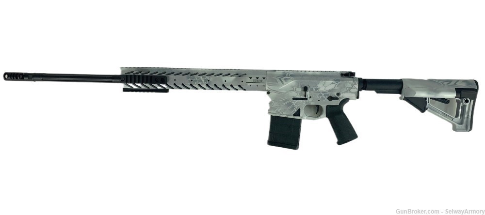 Nemo Arms Custom Battle Rifle 1.0 .338 Fed 24" Fluted 20rd Arctic Gray Camo-img-1
