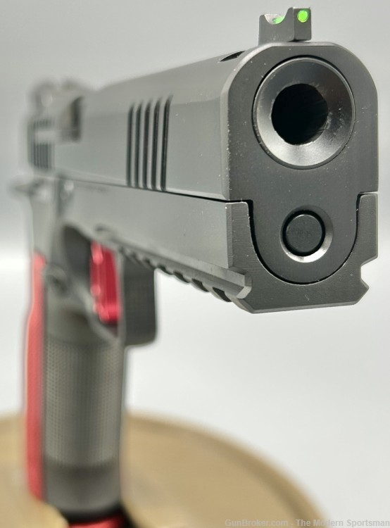Dan Wesson DWX 9mm 5" Full Size 19+1 Light Rail Black DLC Red Grips 92001-img-6