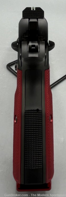 Dan Wesson DWX 9mm 5" Full Size 19+1 Light Rail Black DLC Red Grips 92001-img-7