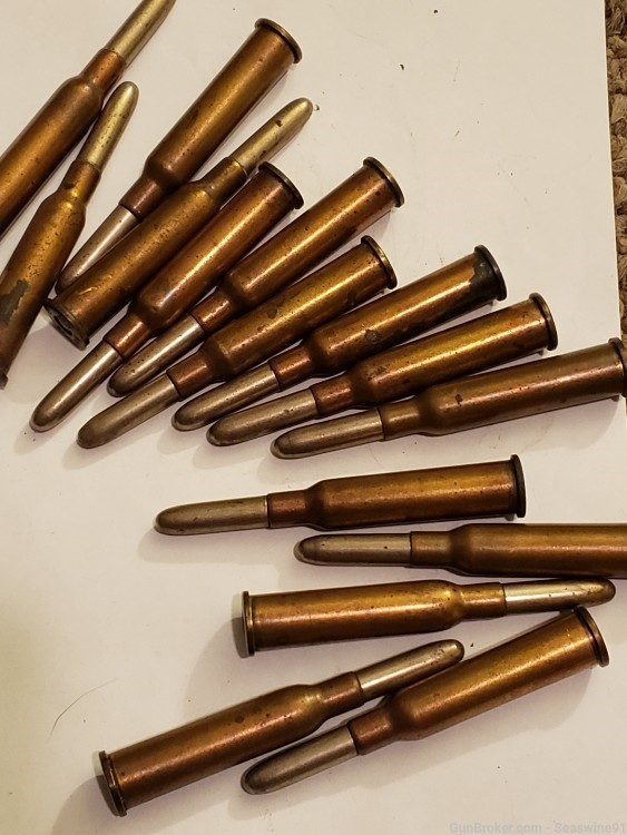 Five rounds of original 6.5 Dutch ammo ammunition 6.5x53r 6.5x53.5 -img-2