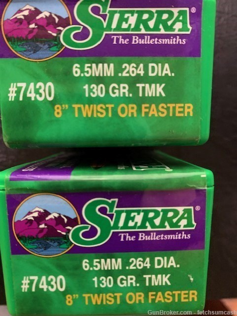 200 Count Sierra 6.5cal 130gr TMK part 7430-img-0