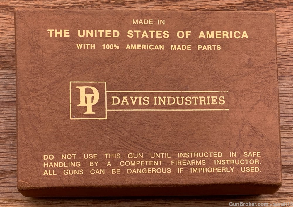 DAVIS INDUSTRIES 3" NICKEL D-22 DERRINGER O/U .22 LR ORIGINAL BOX & PAPERS-img-2