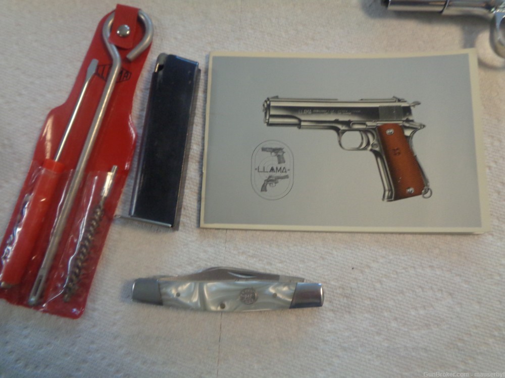 Llama lll-A 380 acp nickel plated mint condition in box-img-7