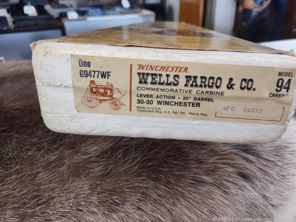 AS NEW WINCHESTER WELLS FARGO COMMEMORATIVE CARBINE W/BOX 1977-img-5