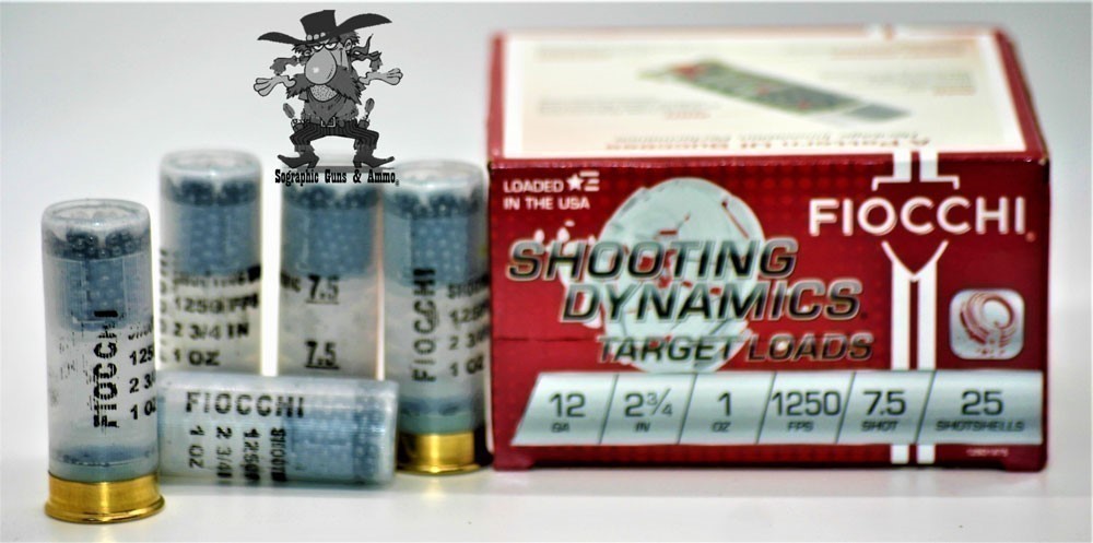 12 ga Fiocchi Shot Shells12 Gauge 2¾" 1oz 7½ Shot Gun Shells1250 fps 25 RDS-img-2