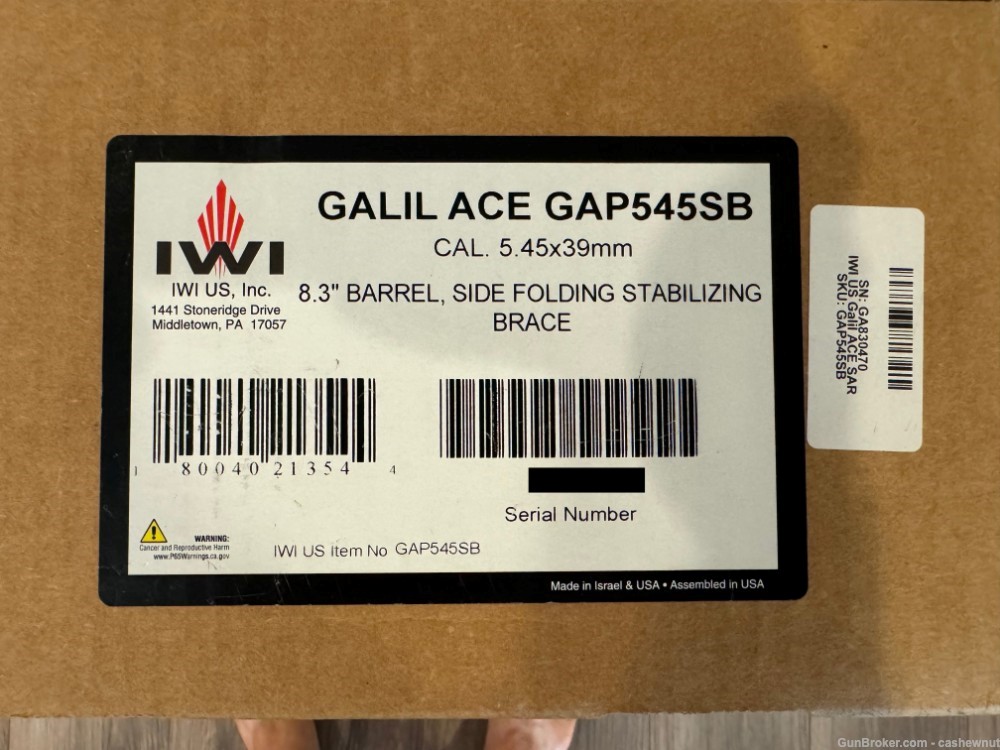 IWI Galil ACE 5.45x39 8.3" w/ Brace - Rare, Limited Run, BNIB, Unfired-img-6