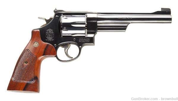 Smith & Wesson 150256 25 Classic 45 Colt (LC) 6 Round 6.50" Blued Walnut Gr-img-0