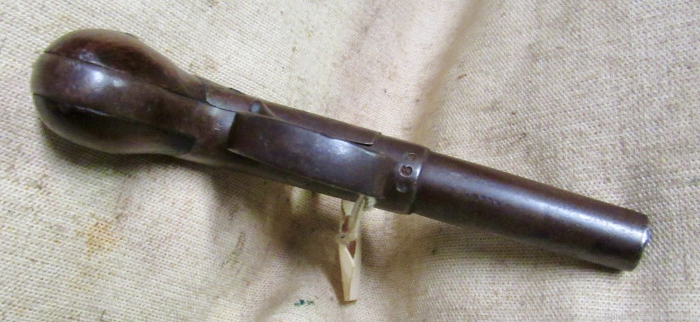 Civil War Period Unmarked American .32 Percussion Single Shot Pistol-img-5
