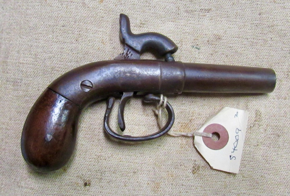 Civil War Period Unmarked American .32 Percussion Single Shot Pistol-img-0