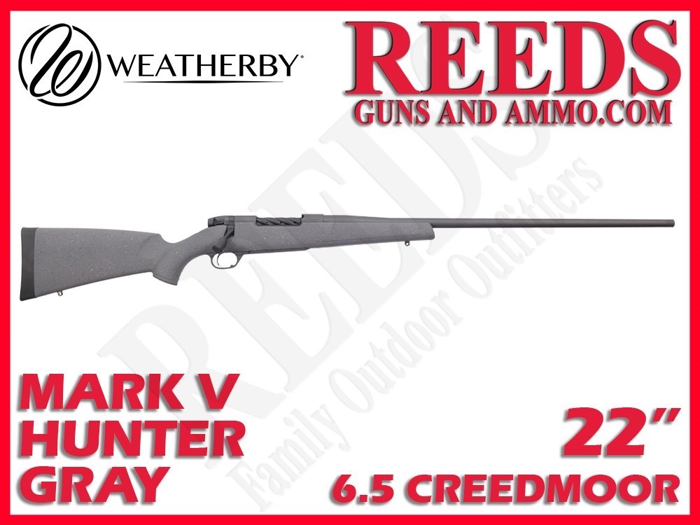 Weatherby Mark V Hunter Gray Cobalt 6.5 Creedmoor 22in MHU01N65CMR2T-img-0