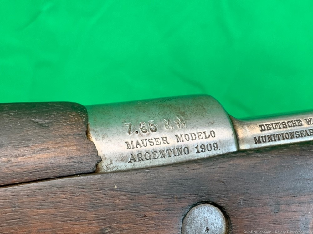 Argentine Contract German Mauser 1909 Cavalry Carbine w/ crest 7.65 cal C&R-img-12