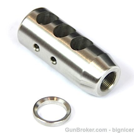 Stainless Steel 5/8x24 .308 Muzzle Break-img-2