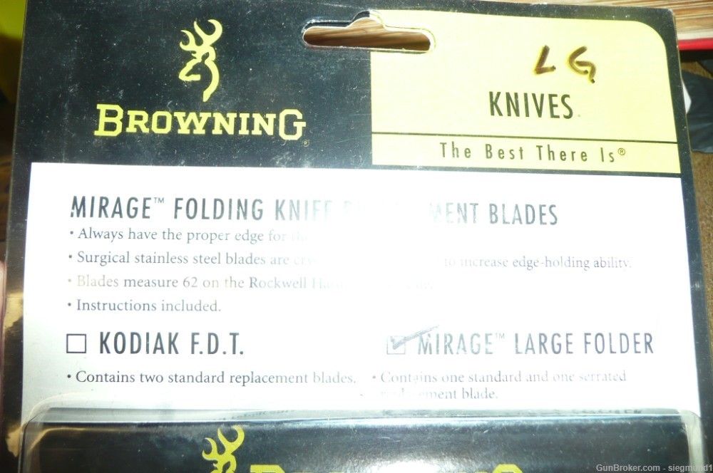 Browning Mirage replacement Knife Blades lot of 5 packages of two each-img-3