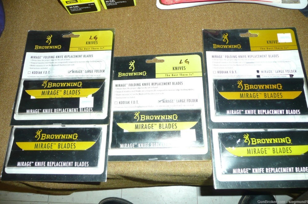 Browning Mirage replacement Knife Blades lot of 5 packages of two each-img-0