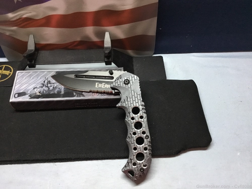 ElitEdge Deluxe Spring Assist 8" OVL Military-Tactical-Rescue-Outdoor Knife-img-4