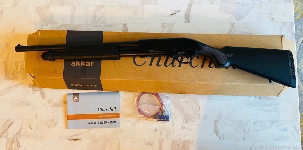 EAA shotgun AKKAR CHURCHILL 612 PUMP 12GA 18.5" CYL BEAD-img-1