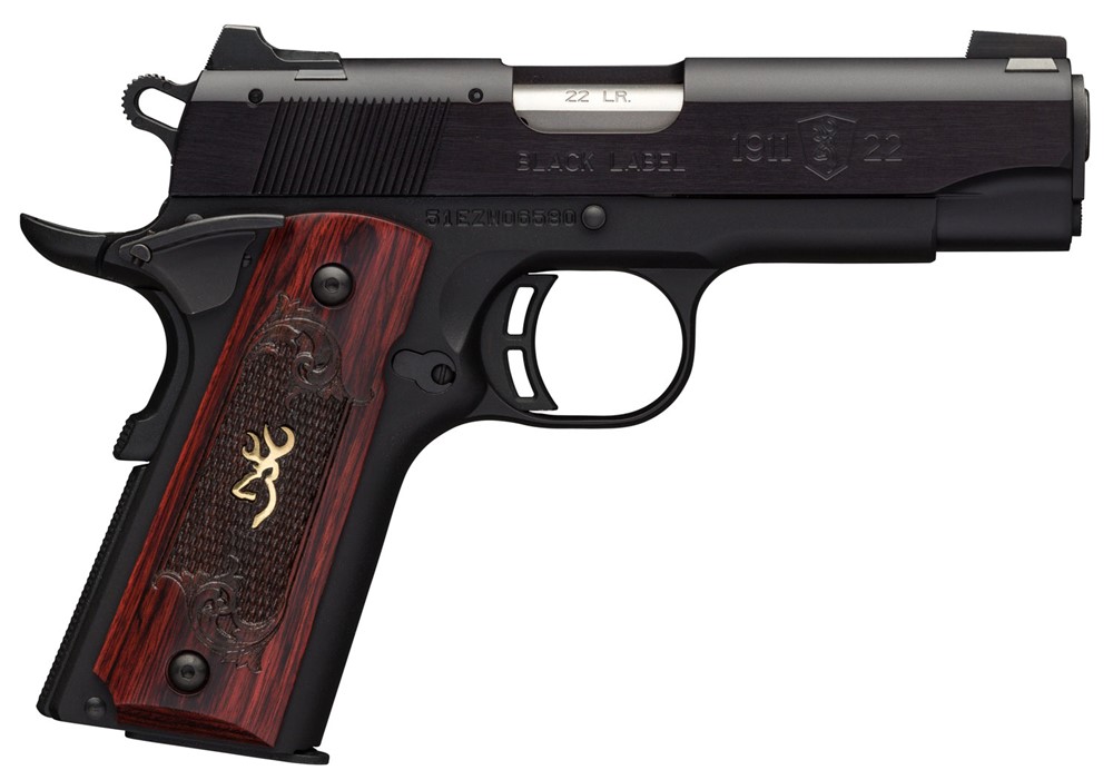 Browning Black Label Medallion Compact  1911-22 Pistol 22LR 3.63 10+1 Matte-img-1