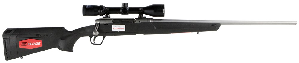 Savage Axis II 308 Win 4+1, 22 Barrel, Stainless, Black Synthetic RH ...