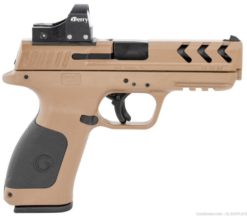 GIRSAN (EAA) MC28SA FDE DARK EARTH FINISH W/ RED DOT OPTIC 4.25" BBL 9MM-img-0