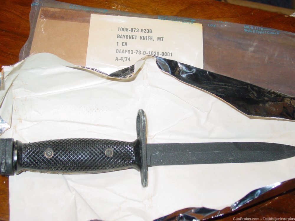 NOS M7 Bayonet M16A1 M16 AR15 USGI USMC Army Sealed 1974 Utility knife ...