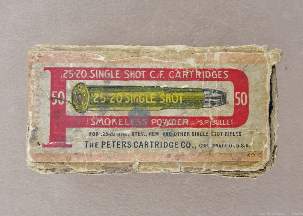 Vintage Peters .25-20 Single Shot (.25-20 SS) in Original Box (Qty: 35)-img-4