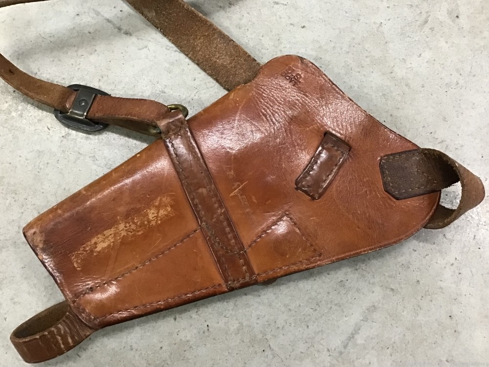 WW2 Era USGI Boyt 1911 1911A1 Leather Shoulder Holster Penny Auction NR-img-2