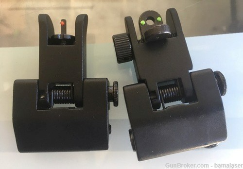 RAIL LOC FIBER OPTIC FRONT AND REAR FLIP UP SIGHT AR 15-img-0