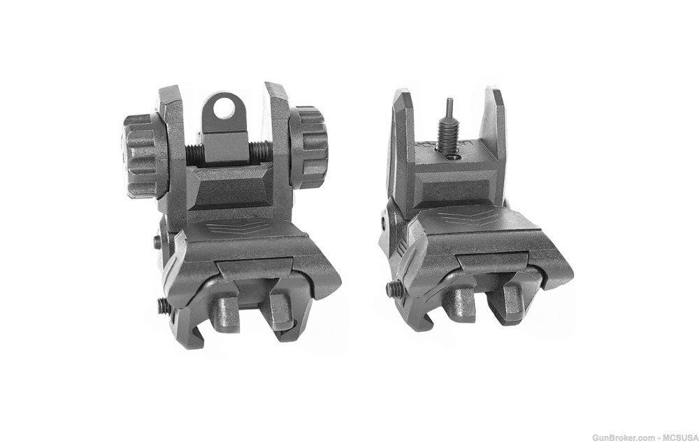 AR15 Flip Up Sights Trinity Force UL B.U.S. Back-Up Sight Fast Shipping-img-2