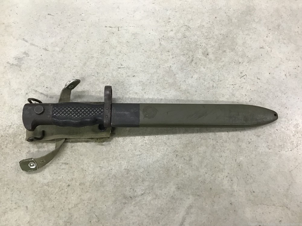 Spanish Cetme FR-8 FR-7 Bayonet With Scabbard Penny Auction NR 0.01-img-0