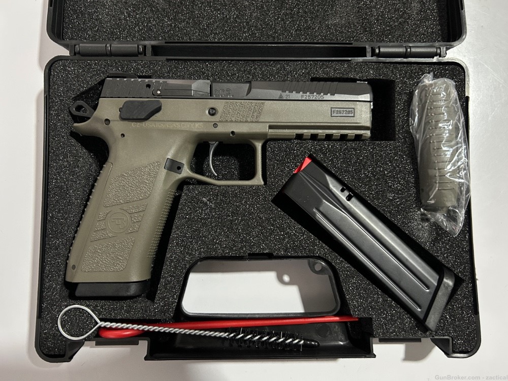 CZ P-09 P09 OD Green 9mm 19+1 89268 9mm Pistol Penny Auction-img-0