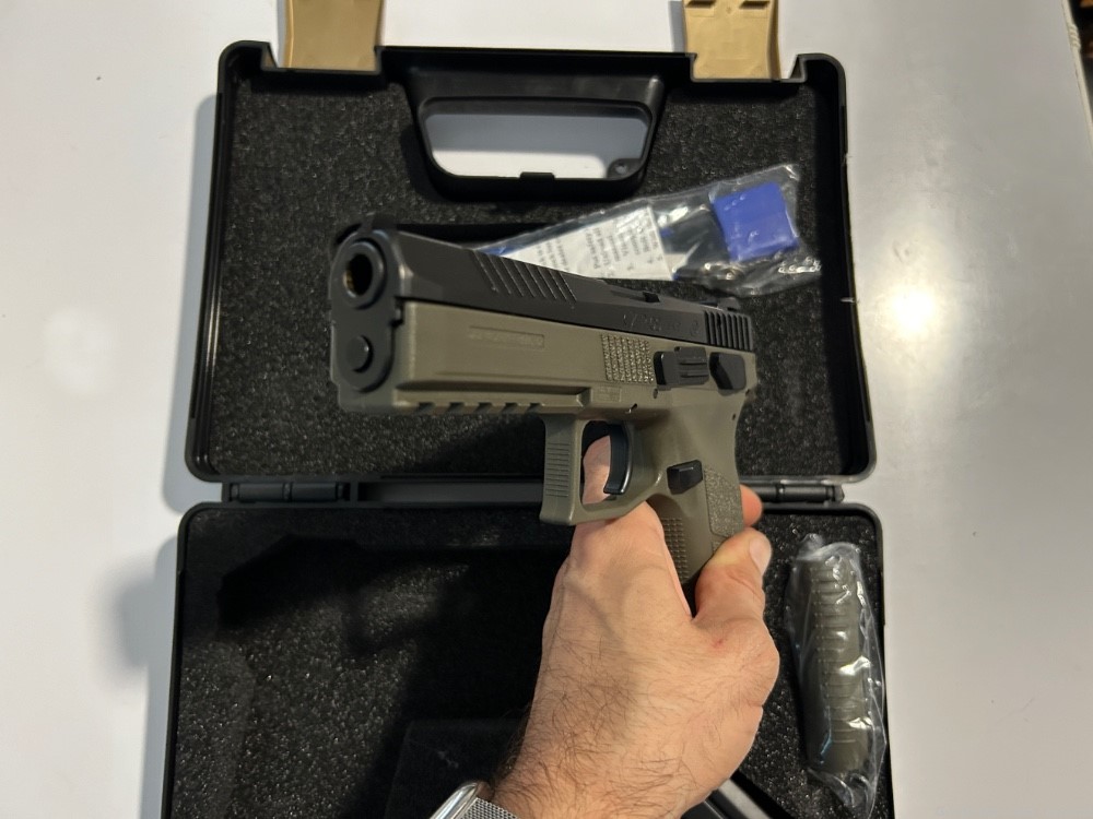 CZ P-09 P09 OD Green 9mm 19+1 89268 9mm Pistol Penny Auction-img-3