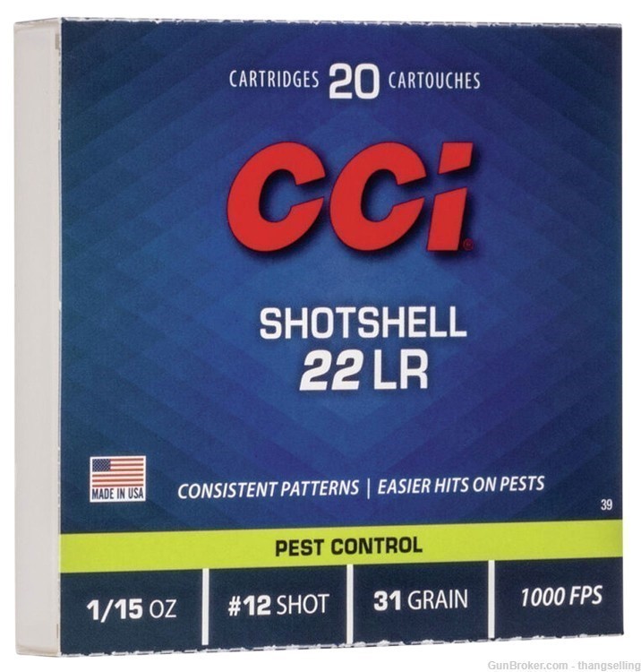 100 Rds CCI RAT / SNAKE Shot Shell .22 LR Pistol / Rifle Ammo #12 ...