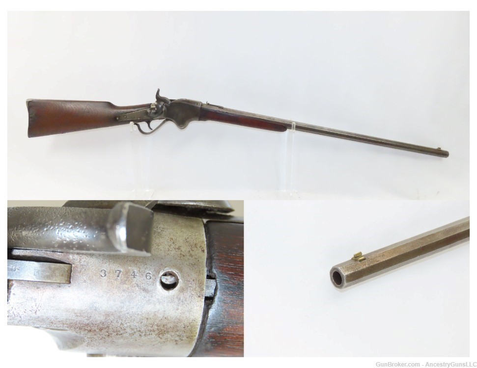 RARE c1866 SPENCER SPORTING RIFLE .56-46 Rimfire OCTAGONAL BARREL ...