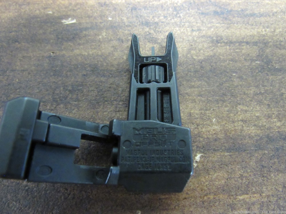 OEM Magpul MBUS Pro Offset Front & Rear Canted Flip Up Iron Sights ...