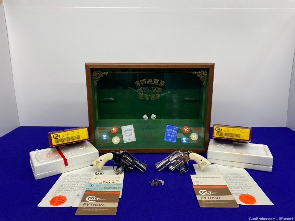 Colt Python Snake Eyes Set .357 Mag *MUSEUM GRADE #314 OF 500 EVER MADE ...