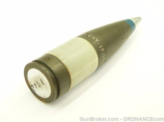 25mm PJU 3/B TP projectile GAU 7 cannon F 15 Eagle - Large Bore, Inert ...