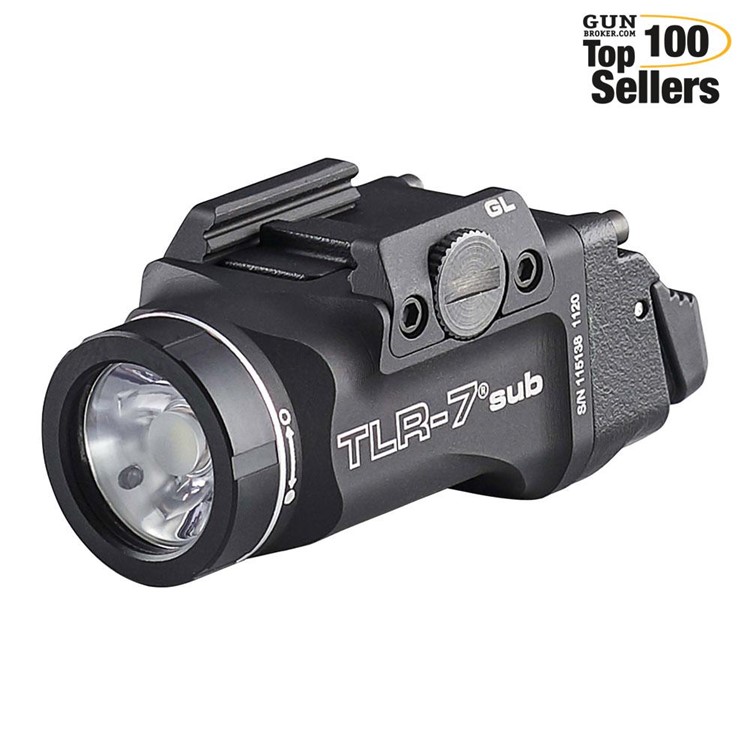 Streamlight Tlr-7 Sub 500 Lumens Black Weapon Light For Glk 43x 48 