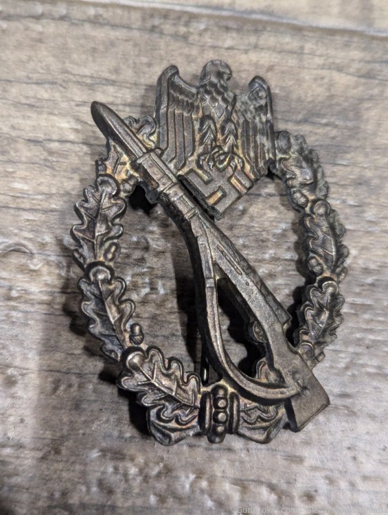 Original Ww2 German Iab Infantry Assault Badge Award Maker Marked Fll 