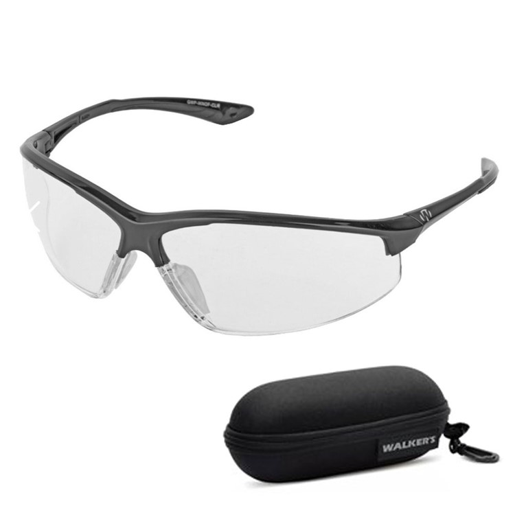 Walker S Game Ear Ikon Tanker Open Frame Clear Lens Shooting Glasses W Case Shooting Glasses