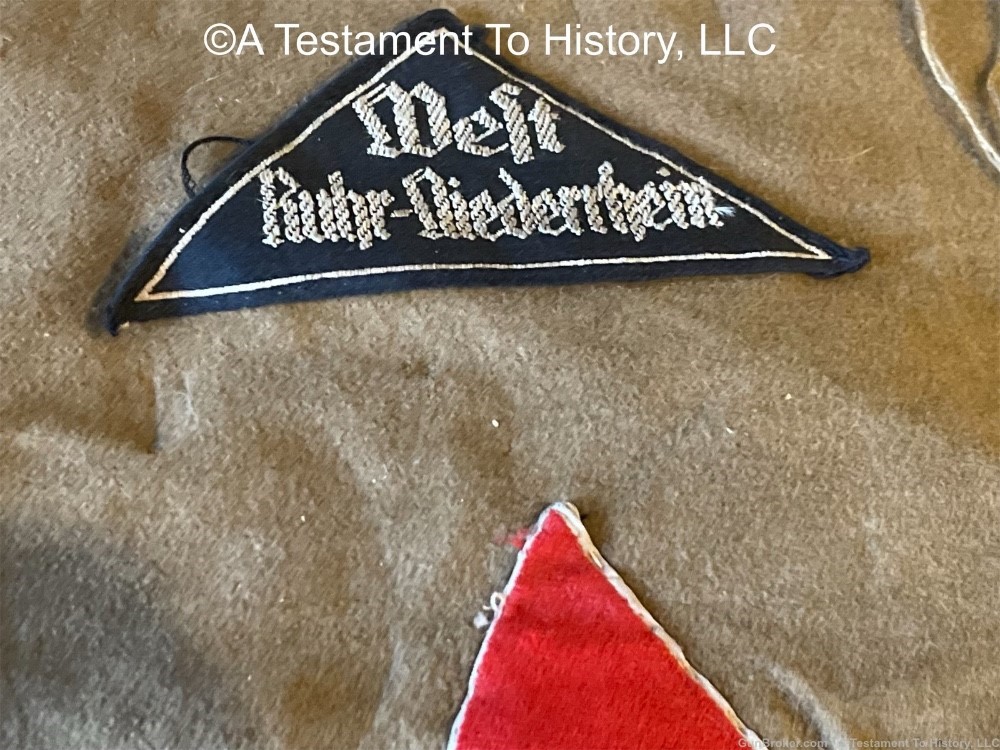 WWII GERMAN- BDM H*TLER YOUTH UNIFORM SLEEVE CUT- WW2 GI BRING BACK ...