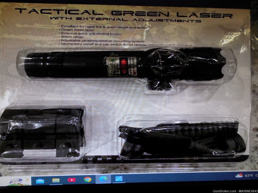 Aim Sports Tactical Green Laser with mount - Tactical Gear at GunBroker ...