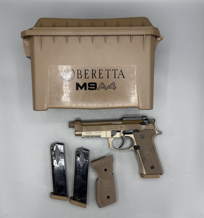 Beretta M9a4 9mm Pistol Fde Optics Ready Threaded Barrel Da Sa - Semi 