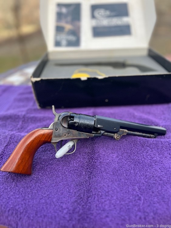 Colt 1862 Pocket Navy 2nd Generation Blackpowder In The Box - Black ...