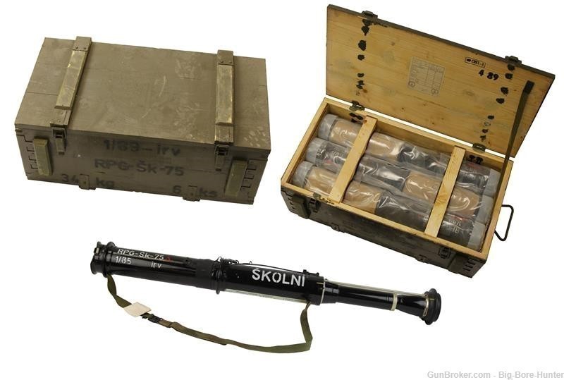 Czech Army RPG 75 SK75 Anti Tank Trainer Rocket Launchers Full Crate of ...