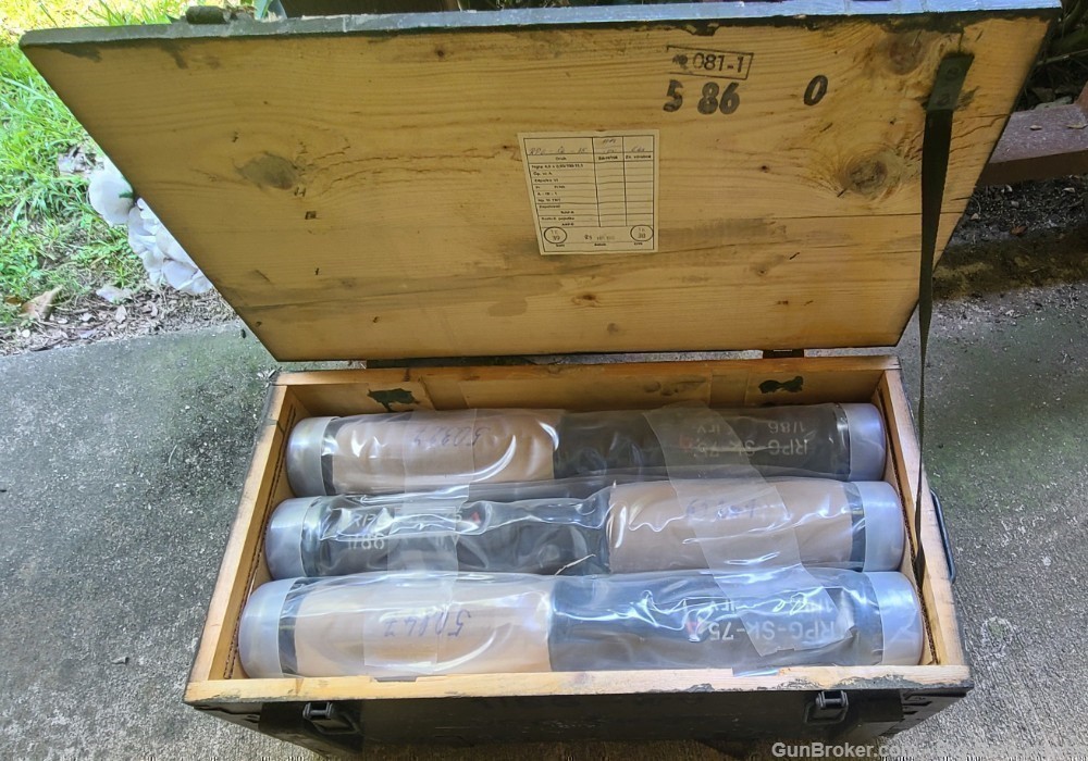 Czech Army RPG 75 SK75 Anti Tank Trainer Rocket Launchers Full Crate of ...