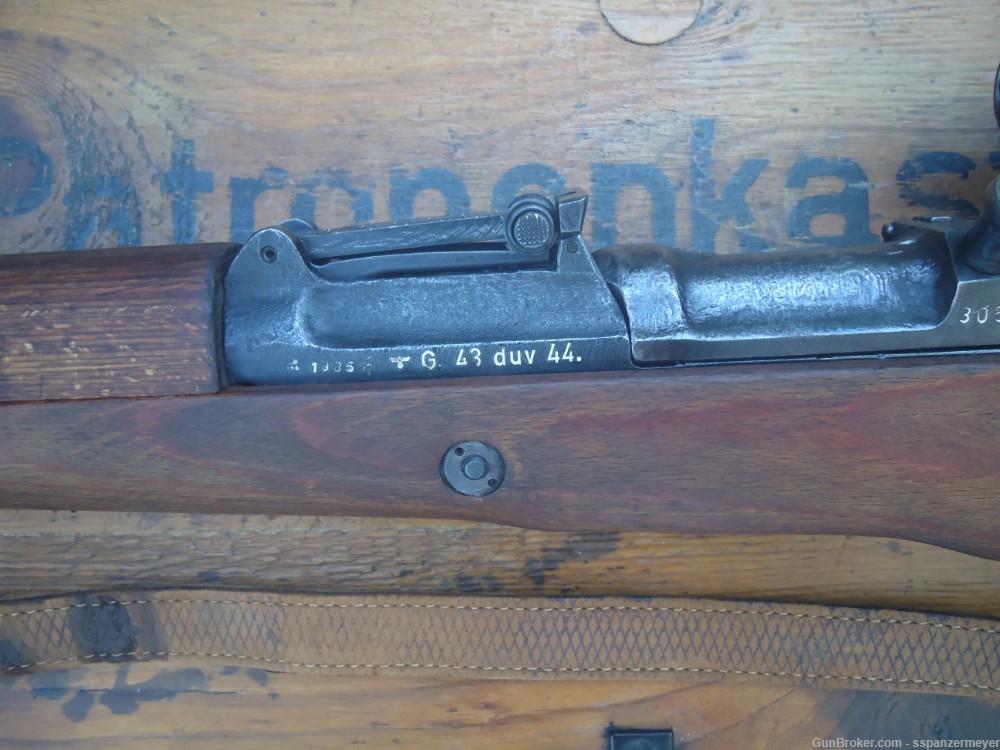 WW2 GERMAN G43 WEHRMACHT/ SS USED SNIPER RIFLE 1944 WITH SLING, SCOPE ...