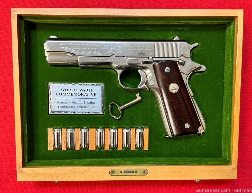 Colt 45 1911 World War II Asiatic Pacific Theater Commemorative in Case ...