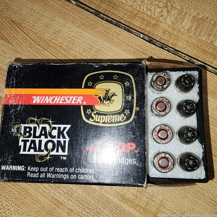 Winchester 10mm 200GN SXT BLACK TALON - Pistol Ammunition at GunBroker ...