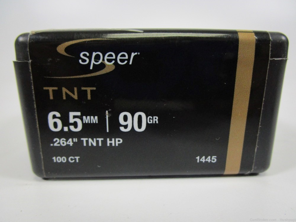Speer 1445 6.5mm .264" TNT HP 90 Gr. 100 Ct. Bullets New-img-2